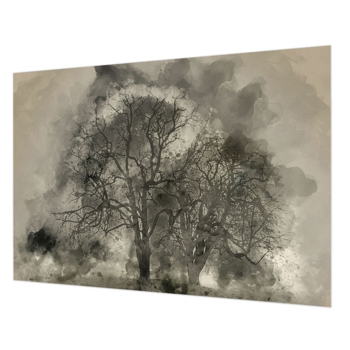 Tapéta Falra, Wallfluent, Titokzatos fák, Fekete, 208 x 146 cm, Nem Szőtt, Klasszikus, 010100060040000285230