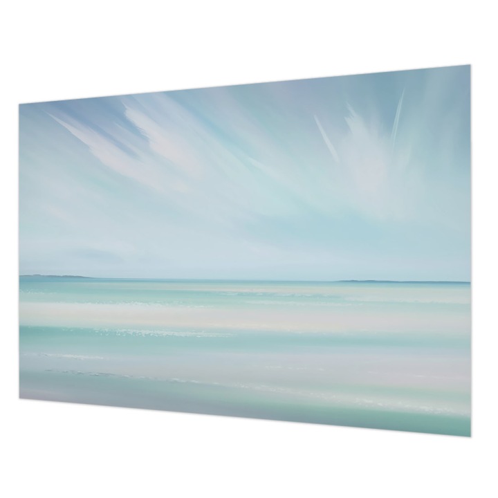 Tapet Vlies De Perete, Wallfluent, Mare calma, Albastru, 312 x 219 cm, Art Deco, Culoare Intensa, 010100060080000284860