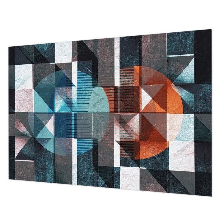 Fotótapéta Falra, Wallfluent, Absztrakt formák, Kék, 208 x 146 cm, Vlies, Élénk Színek, 010100060040000284876