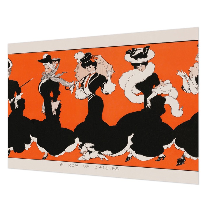 Tapéta Falra, Wallfluent, Női ruhák, Fekete, 208 x 146 cm, Vlies, Modern Belsőépítészeti Dekoráció, 010100060040000285285