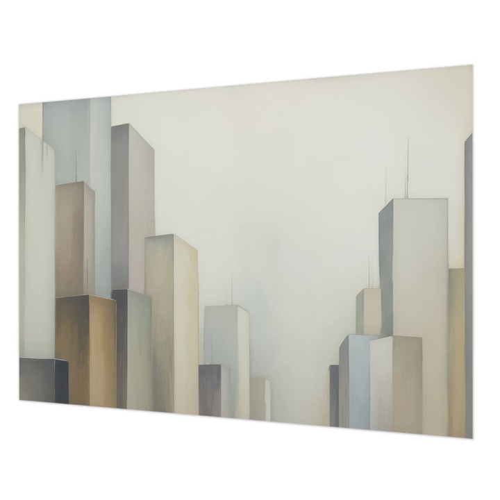 Dekor Tapéta, Wallfluent, Városi felhőkarcolók, Szürke, 208 x 146 cm, Nem Szőtt, Erős Ragasztó, 010100060040000284829