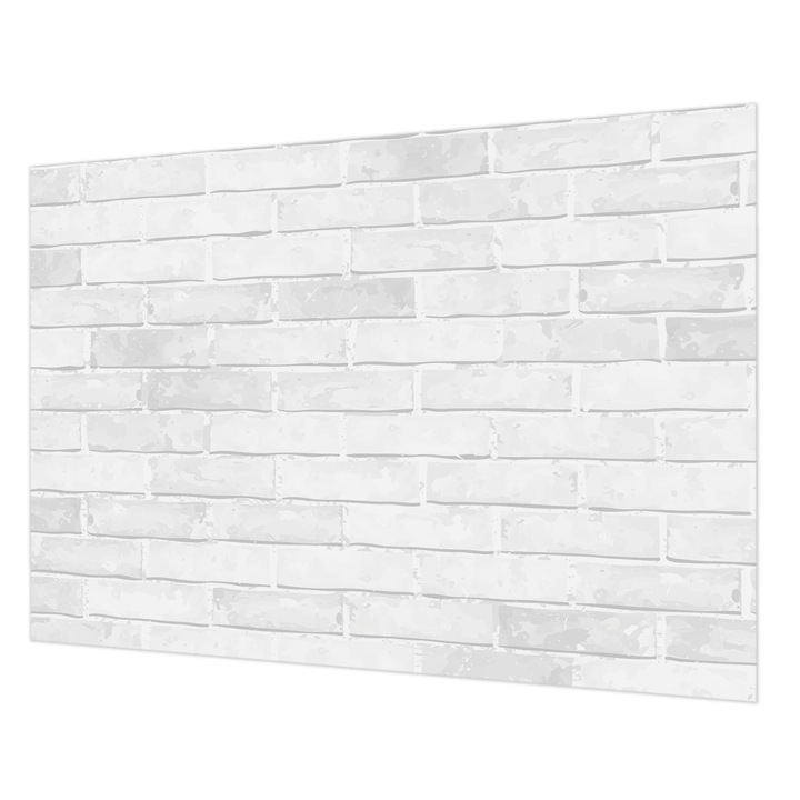 Tapet Vlies De Perete, Wallfluent, Zid de caramida, Alb, 312 x 219 cm, Art Deco, Usor De Instalat, 010100060080000030620