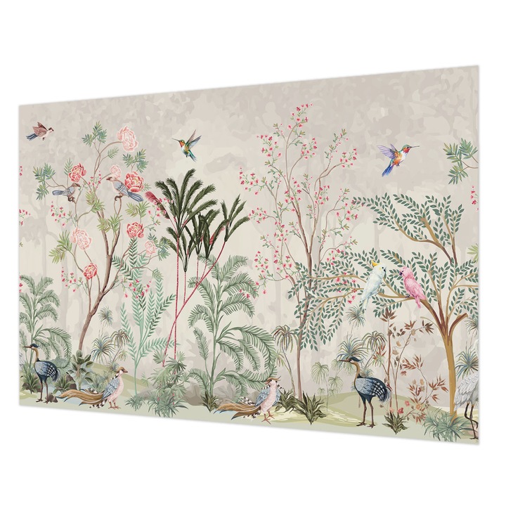 Fotótapéta Falra, Wallfluent, Trópusi oázis, Zöld, 208 x 146 cm, Vlies, Könnyen Felszerelhető, 010100060040000282755