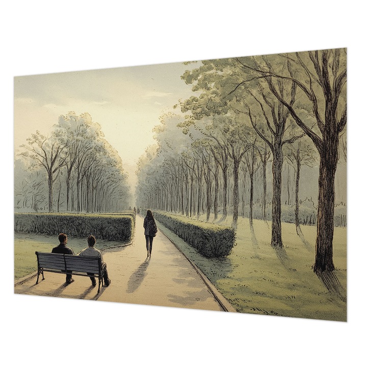 Dekor Tapéta, Wallfluent, Park béke, Zöld, 208 x 146 cm, Nem Szőtt, Modern Belsőépítészeti Dekoráció, 010100060040000285073