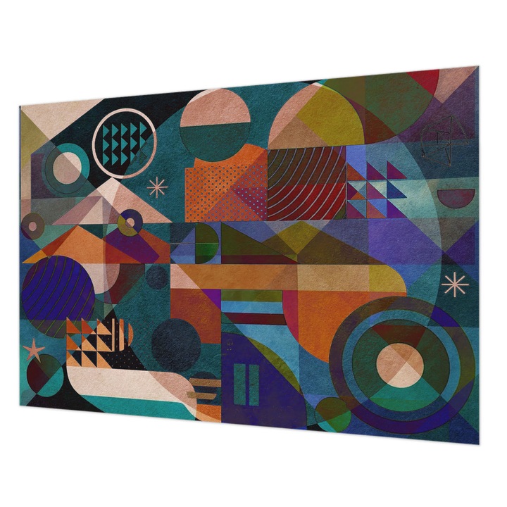 Dekor Tapéta, Wallfluent, Geometrikus művészet, Zöld, 208 x 146 cm, Vlies, Erős Ragasztó, 010100060040000285078