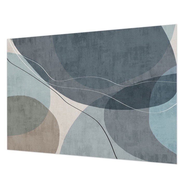 Rola Tapet Vlies De Perete, Wallfluent, Abstractie moderna, Albastru, 312 x 219 cm, Decorativ, De Interior, 010100060080000282728