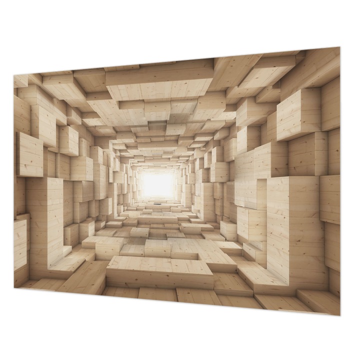 Tapéta Falra, Wallfluent, Fa alagút, Bézs, 208 x 146 cm, Nem Szőtt, Öko, 010100060040000285278