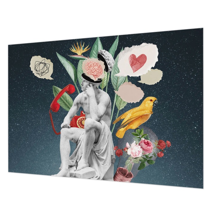 Tapéta Falra, Wallfluent, Szürrealista művészet, Fekete, 208 x 146 cm, Vlies, Stílusos, 010100060040000285210