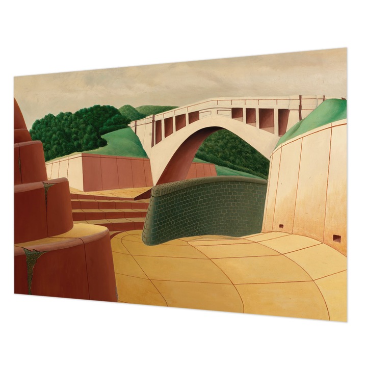 Dekor Tapéta, Wallfluent, Békés táj, Sárga, 208 x 146 cm, Vlies, Fali Dekoráció, 010100060040000285371