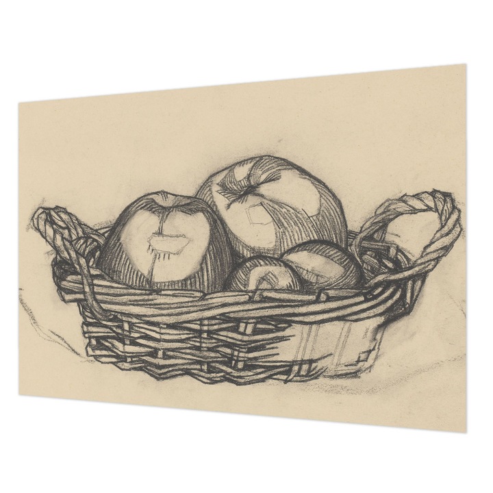 Tapéta Falra, Wallfluent, Gyümölcskosár, Fehér, 208 x 146 cm, Vlies, Modern Tapétatekercs, 010100060040000285508