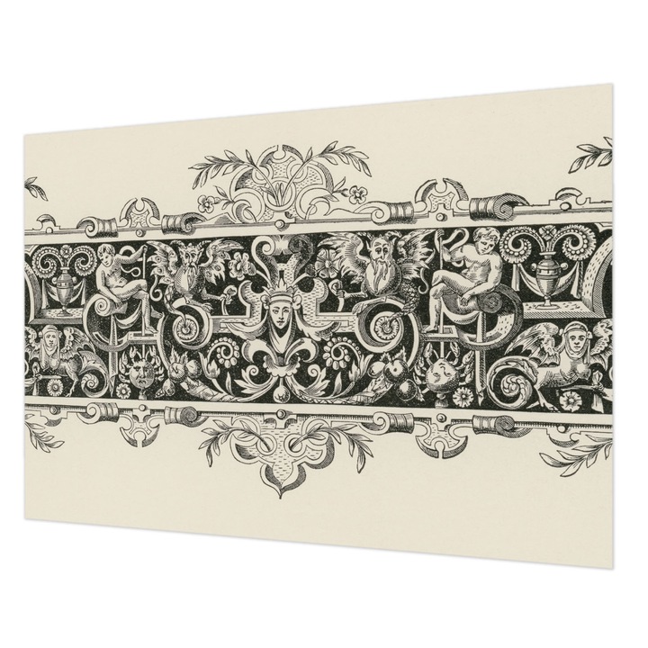 Dekor Tapéta, Wallfluent, Mitológiai motívumok, Fekete és fehér, 208 x 146 cm, Vlies, Falra, 010100060040000285268