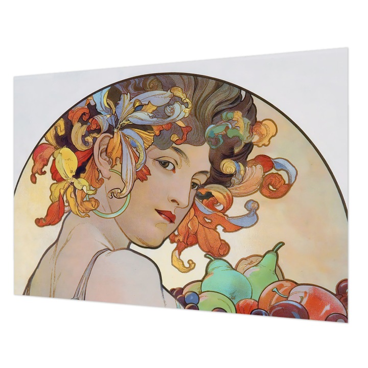 Fotótapéta Falra, Wallfluent, Színes szecesszió, Bézs, 208 x 146 cm, Vlies, Élénk Színek, 010100060040000285525