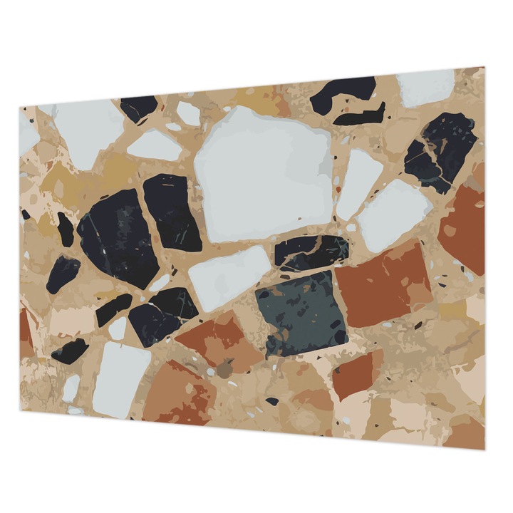 Fotótapéta Falra, Wallfluent, Rusztikus kövek, Fehér, 208 x 146 cm, Vlies, Könnyen Felszerelhető, 010100060040000077429