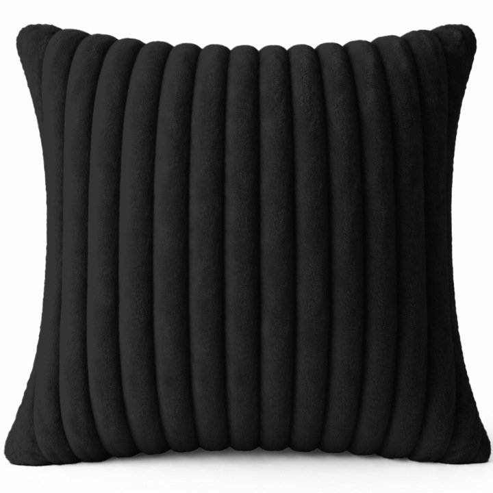 Fata De Perna Decorativa, 45x45 cm, HomeView, Monocolor, Fermoar, model