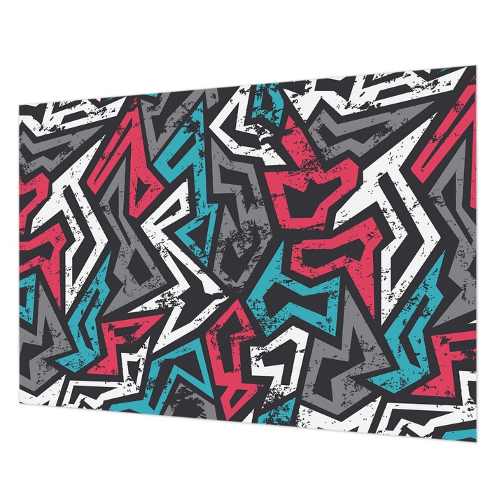 Tapéta Falra, Wallfluent, Absztrakt mozaik, Piros, 208 x 146 cm, Nem Szőtt, Fali Dekoráció, 010100060040000013064