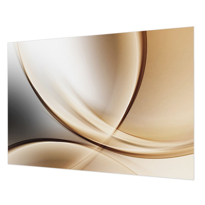 Fotótapéta Falra, Wallfluent, Linii rotunjite, Bej, 312 x 219 cm, Art Deco, Pentru Living, Hol, 010100060080000002052