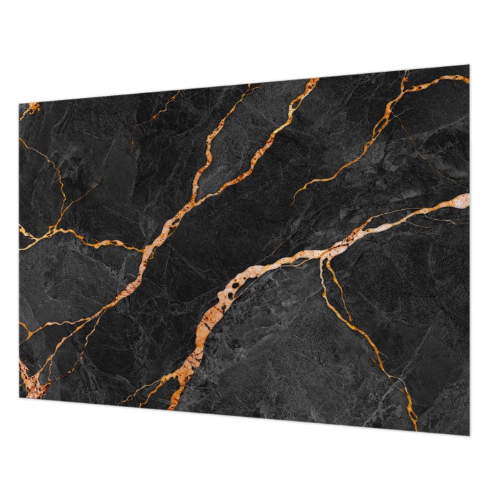 Dekor Tapéta, Wallfluent, Márvány erek, Fekete, 208 x 146 cm, Nem Szőtt, Erős Ragasztó, 010100060040000282599