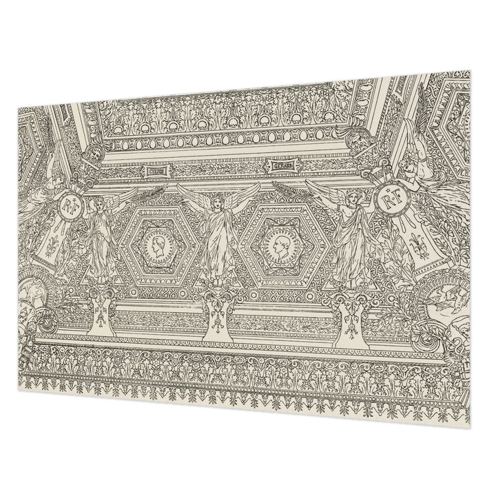 Dekor Tapéta, Wallfluent, Klasszikus dísz, Fehér, 104 x 70 cm, Vlies, Élénk Színek, 010100060020000285576