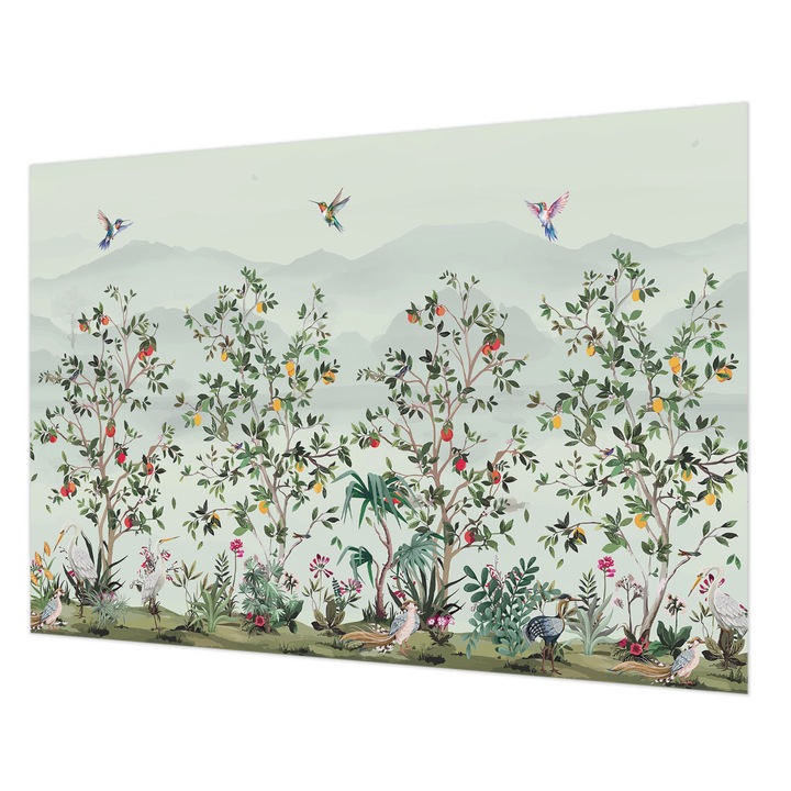 Fotótapéta Falra, Wallfluent, Egzotikus fák, Szürke, 208 x 146 cm, Nem Szőtt, Élénk Színek, 010100060040000282740