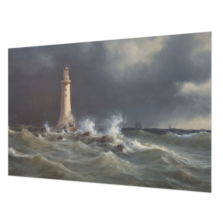 Tapéta Falra, Wallfluent, Tengeri viharok, Szürke, 104 x 70 cm, Nem Szőtt, Előszobába, Hálószobába, 010100060020000285634