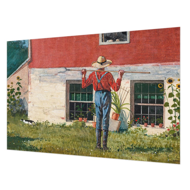 Fotótapéta Falra, Wallfluent, Falusi jelenet, Szürke, 104 x 70 cm, Vlies, Könnyen Felszerelhető, 010100060020000285655