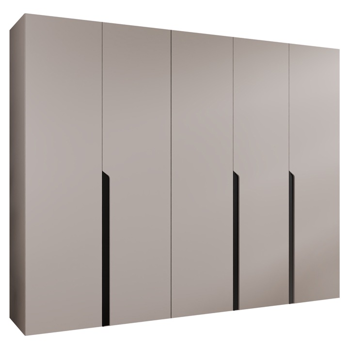 Dulap Frokow 1 250 MIRJAN 24 casmir + negru, 52x250x202 cm