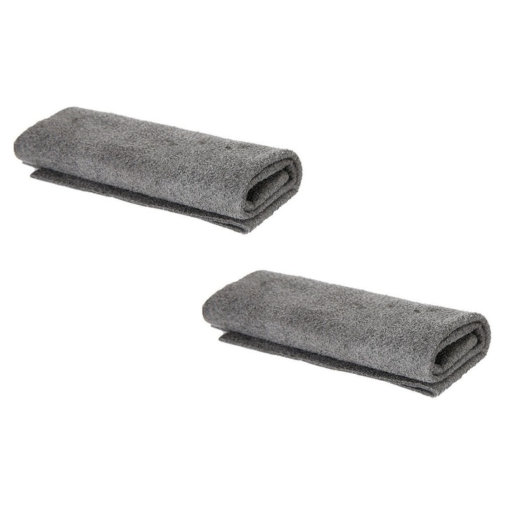 Set 2 x lavete magice din microfibra, dimensiune 20x30cm, culoare gri, WSC