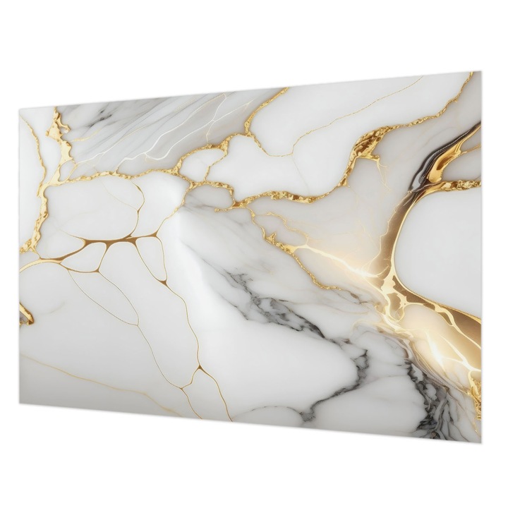 Tapéta Falra, Wallfluent, Márvány elegancia, Fehér, 152 x 104 cm, Nem Szőtt, Stílusos, 010100060030000282619