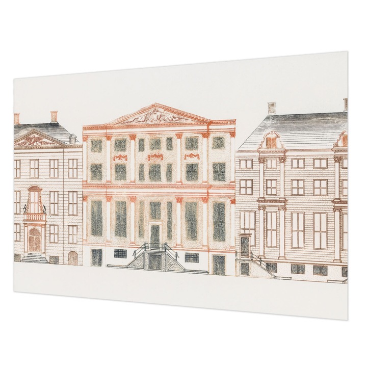 Tapéta Falra, Wallfluent, Klasszikus épületek, Fehér, 152 x 104 cm, Vlies, Erős Ragasztó, 010100060030000282717