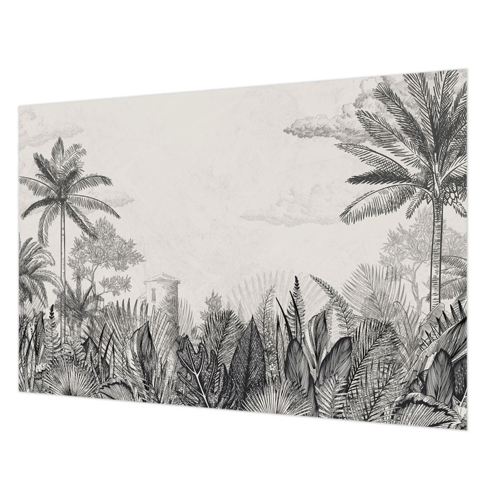 Fotótapéta Falra, Wallfluent, Trópusi táj, Szürke, 152 x 104 cm, Vlies, Klasszikus, 010100060030000282752