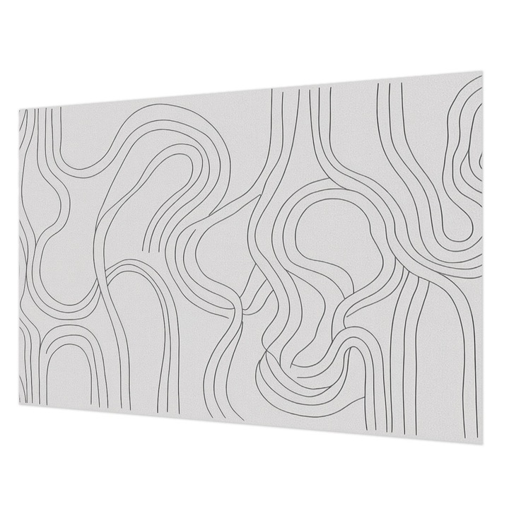 Fotótapéta Falra, Wallfluent, Organikus vonalak, Fehér, 152 x 104 cm, Vlies, Dekoráció, 010100060030000284781