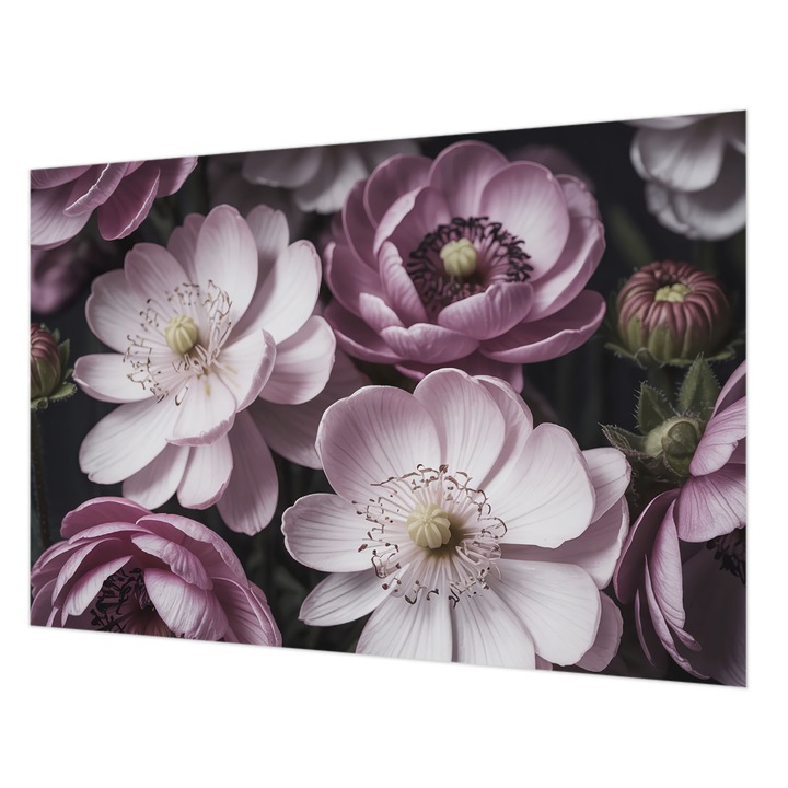 Tapéta Falra, Wallfluent, Virágos elegancia, Rózsaszín, 152 x 104 cm, Vlies, Előszobába, Hálószobába, 010100060030000284870