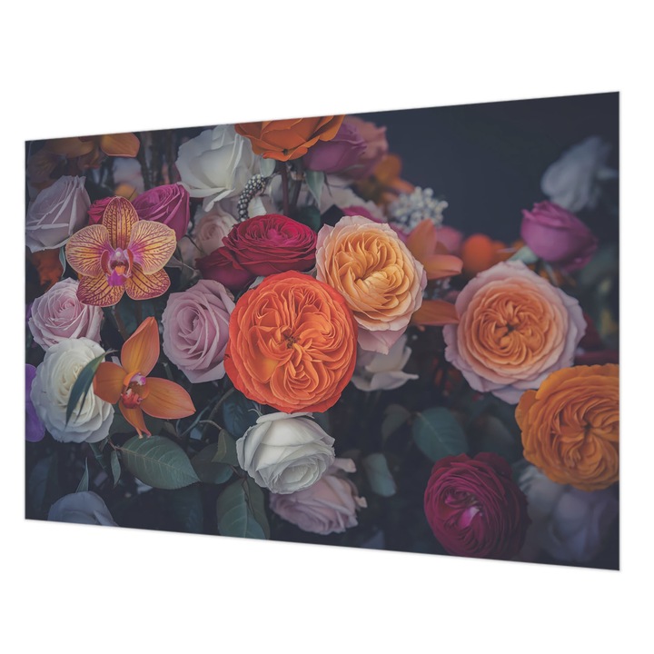 Fotótapéta Falra, Wallfluent, Színes csokor, Narancssárga, 152 x 104 cm, Vlies, Modern Belsőépítészeti Dekoráció, 010100060030000284880