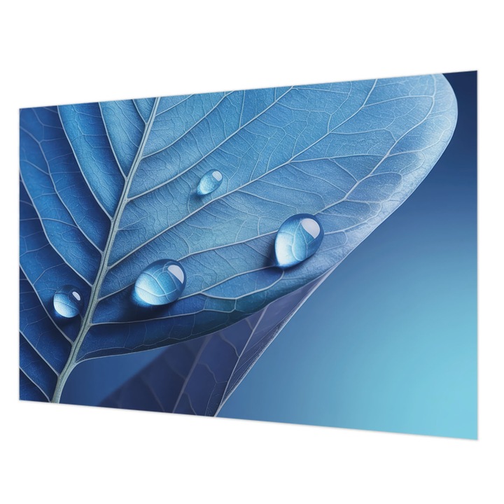 Fotótapéta Falra, Wallfluent, Kék levél, Kék, 152 x 104 cm, Nem Szőtt, Erős Ragasztó, 010100060030000285025