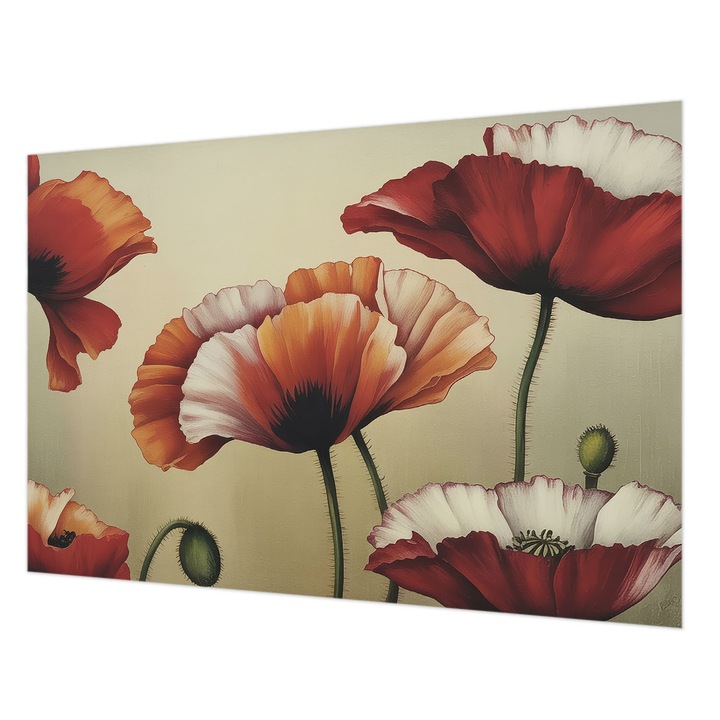 Dekor Tapéta, Wallfluent, Örömteli pipacsok, Narancssárga, 152 x 104 cm, Nem Szőtt, Élénk Színek, 010100060030000285069