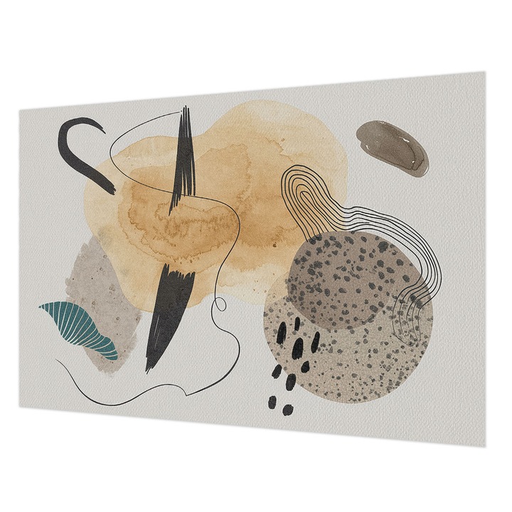 Tapéta Falra, Wallfluent, Absztrakt kompozíció, Bézs, 152 x 104 cm, Nem Szőtt, Fali Dekoráció, 010100060030000285108