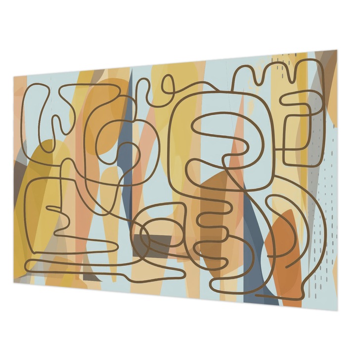 Fotótapéta Falra, Wallfluent, Absztrakt formák, Sárga, 152 x 104 cm, Nem Szőtt, Dekoráció, 010100060030000285150