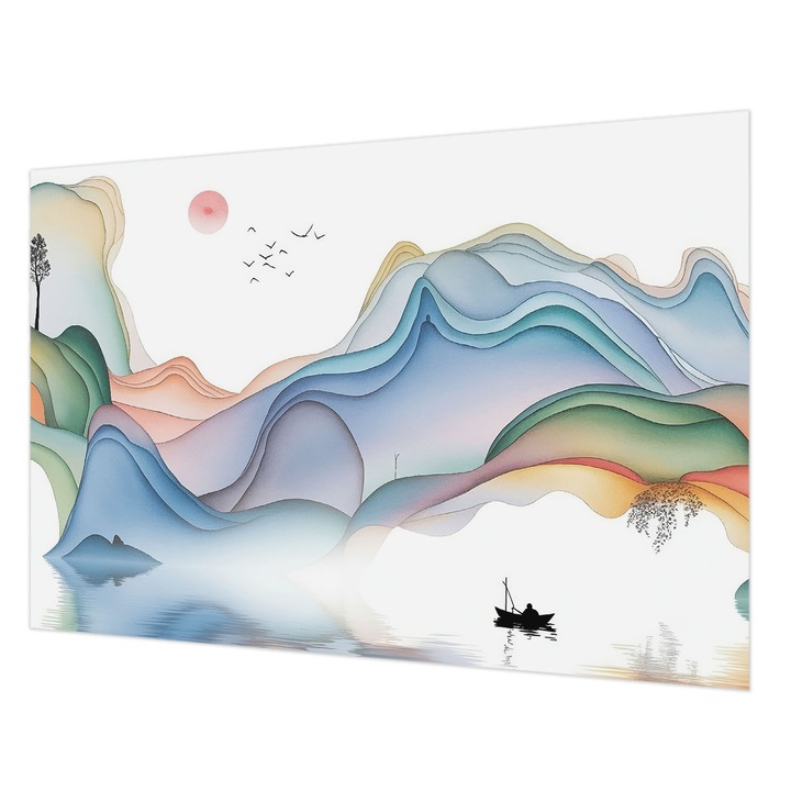 Tapéta Vlies Fali Dekoráció, Wallfluent, Álomtáj, Kék, 152 x 104 cm, Nem Szőtt, Stílusos, 010100060030000285157