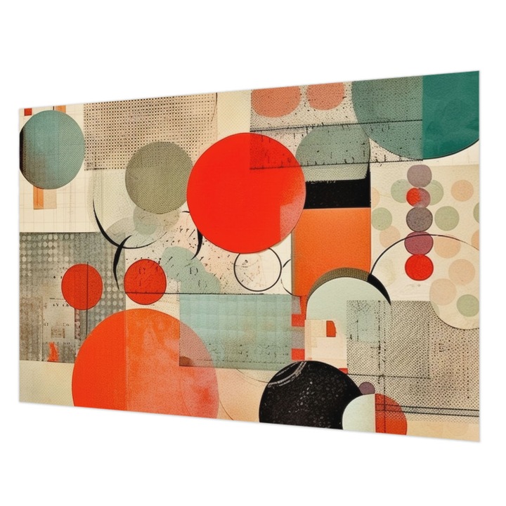 Tapéta Falra, Wallfluent, Színes absztrakció, Piros, 152 x 104 cm, Nem Szőtt, Fali Dekoráció, 010100060030000285224