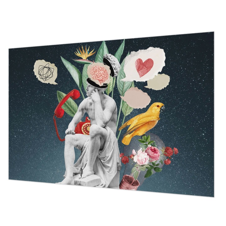 Tapéta Falra, Wallfluent, Szürrealista művészet, Fekete, 152 x 104 cm, Vlies, Stílusos, 010100060030000285210