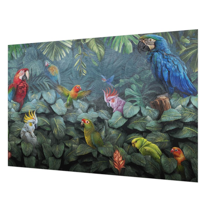 Tapéta Vlies Fali Dekoráció, Wallfluent, Egzotikus dzsungel, Zöld, 152 x 104 cm, Nem Szőtt, Öko, 010100060030000285335