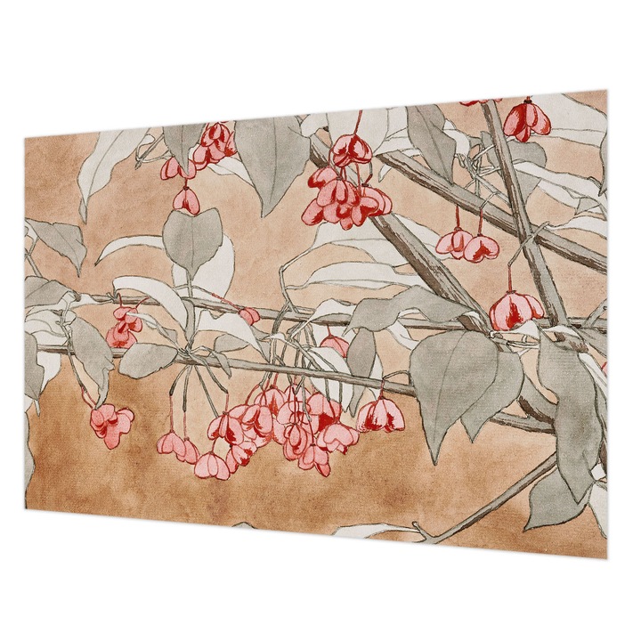 Tapéta Vlies Fali Dekoráció, Wallfluent, Virágos harmónia, Barna, 152 x 104 cm, Nem Szőtt, Modern Tapétatekercs, 010100060030000285452