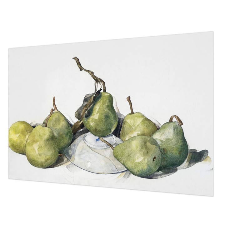 Dekor Tapéta, Wallfluent, Akvarell körte, Zöld, 152 x 104 cm, Vlies, Élénk Színek, 010100060030000285464