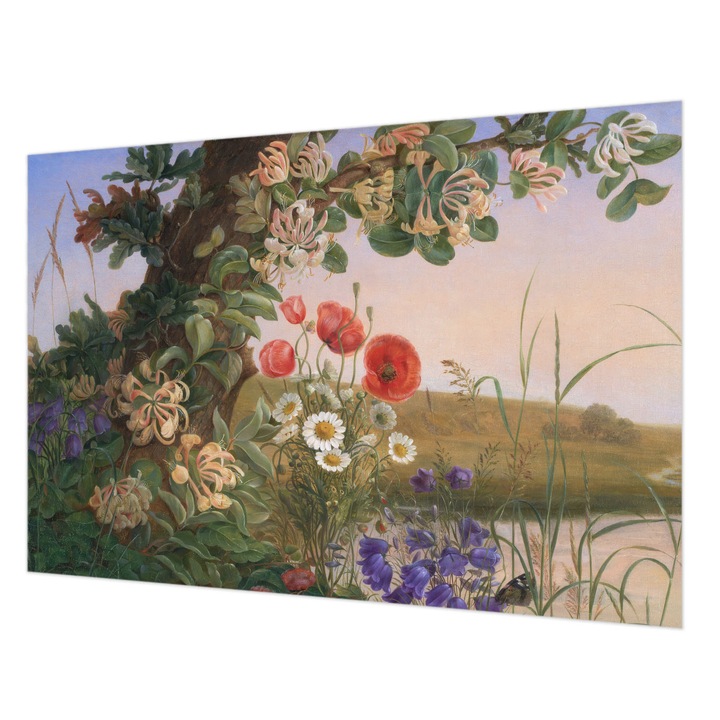 Fotótapéta Falra, Wallfluent, Virágos idill, Zöld, 152 x 104 cm, Vlies, Modern Belsőépítészeti Dekoráció, 010100060030000285526