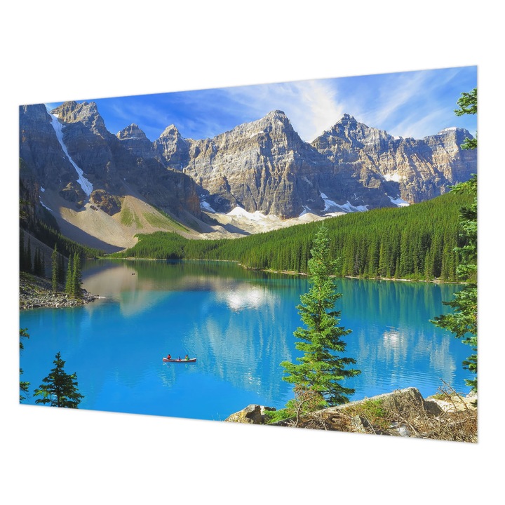 Dekor Tapéta, Wallfluent, Hegyi tó, Kék, 208 x 146 cm, Nem Szőtt, Előszobába, Hálószobába, 010100060040000001157