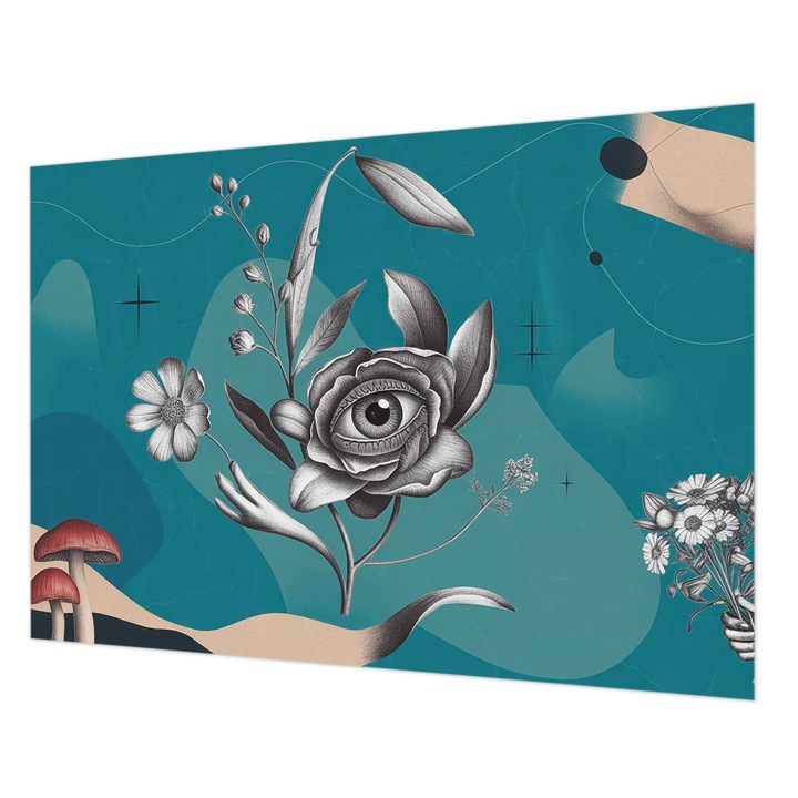 Tapéta Falra, Wallfluent, Virágszem, Kék, 208 x 146 cm, Nem Szőtt, Stílusos, 010100060040000284730