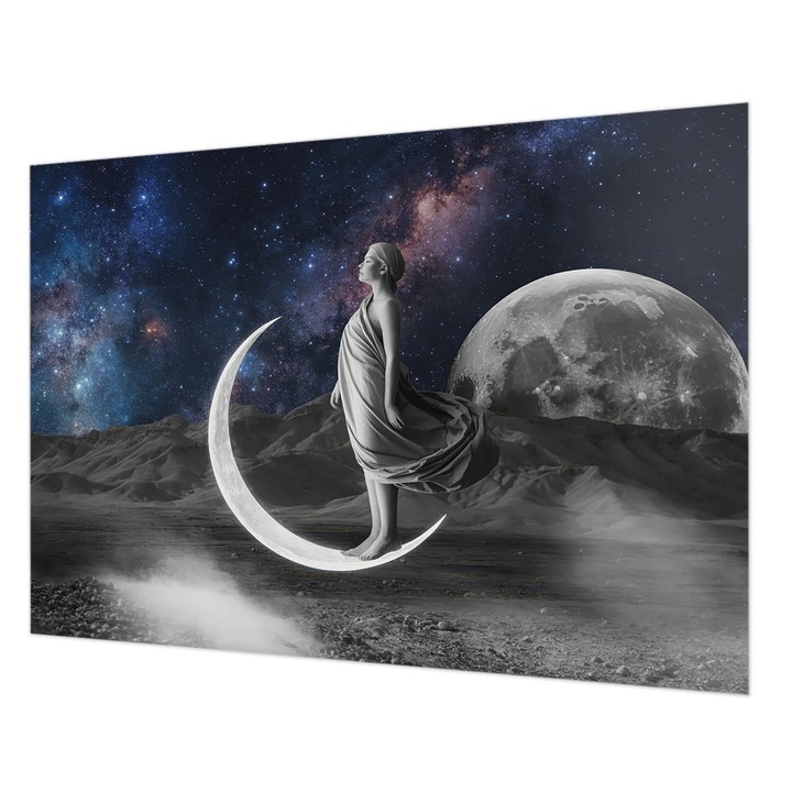 Tapéta Falra, Wallfluent, Éjszakai álmok, Fekete és fehér, 208 x 146 cm, Vlies, Modern Belsőépítészeti Dekoráció, 010100060040000284738