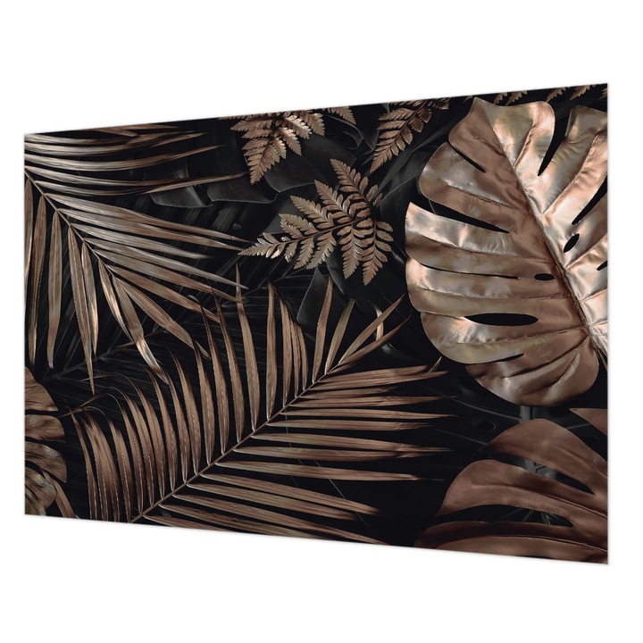 Tapéta Falra, Wallfluent, Egzotikus levelek, Fekete, 208 x 146 cm, Nem Szőtt, Öko, 010100060040000033999