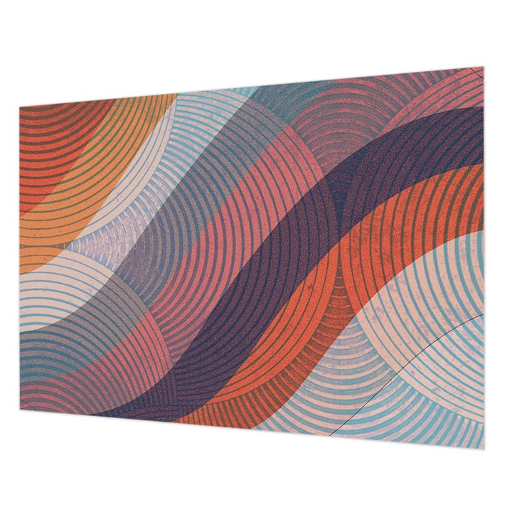 Dekor Tapéta, Wallfluent, Színes hullámok, Narancssárga, 208 x 146 cm, Vlies, Nappaliba, Szobába, 010100060040000284837