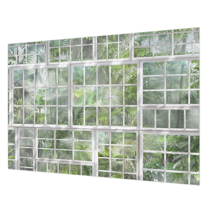 Dekor Tapéta, Wallfluent, Zöld erdő, Zöld, 208 x 146 cm, Nem Szőtt, Fali Dekoráció, 010100060040000285257